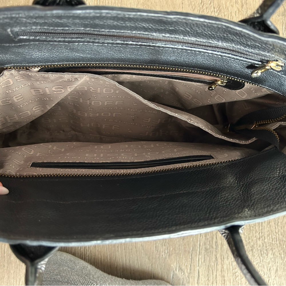 Black Leather Satchel - Picture 7 of 14
